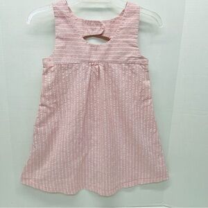 Hayden Girls Tunic Top 13/14 Pink White Striped Sleeveless Pockets Casual School